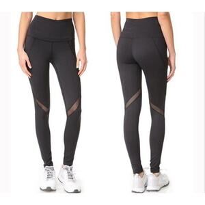 NWOT Splits 59 Women's Black Mesh Mid Rise 7/8 Leggings Pants Size S Solid